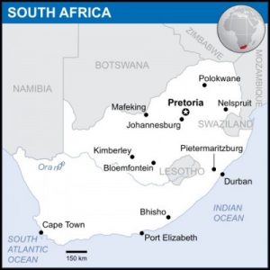 Map of South Africa, courtesy of OCHA (CC BY 3.0, via Wikimedia Commons)